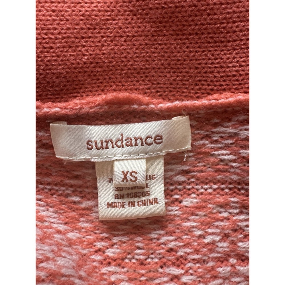 Sundance Storyline Fair Isle Colorful Cardigan Sweater XS Wool Blend Tie Waist - Picture 3 of 5